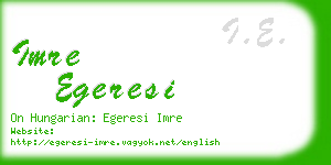 imre egeresi business card